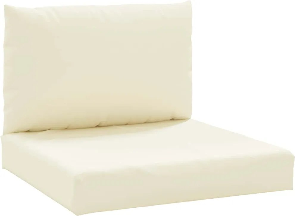 vidaXL Perne de canapea din paleți, 2 buc., alb crem, material textil