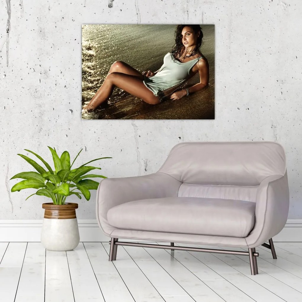 Tablou cu femeie pe plajă (70x50 cm)