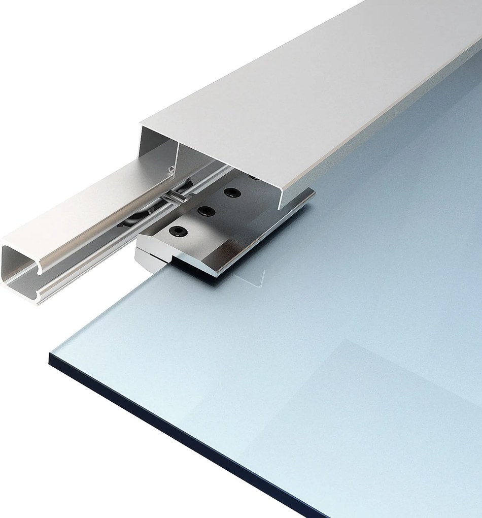 Homcom Usa Glisanta din Sticla Satinata – 102,5×205 cm cu Dungi Decorative | Aosom Romania