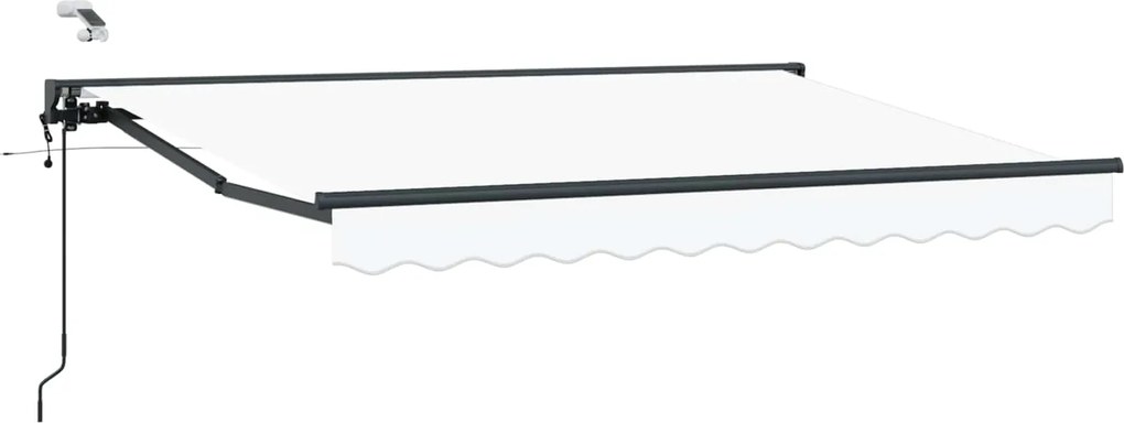vidaXL Cort electric retractabil Alb 3 x 2,5 m
