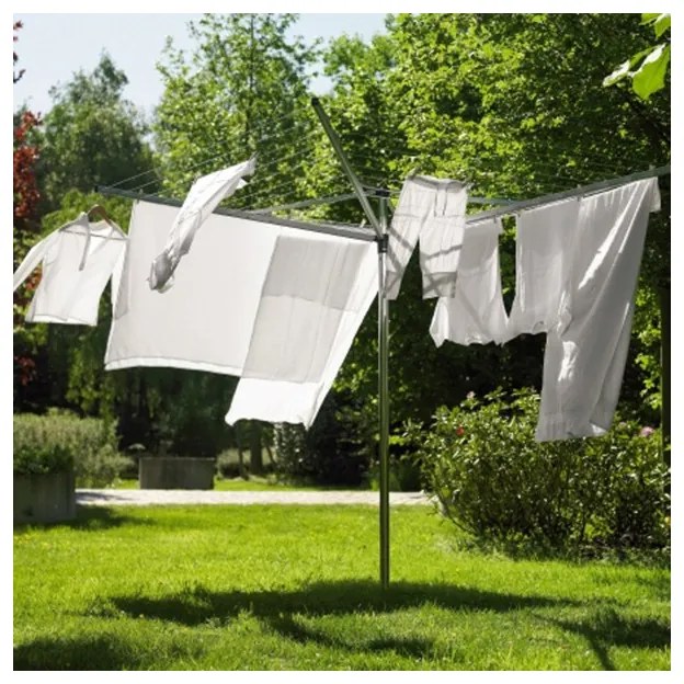 Uscator de rufe pentru exterior Brabantia TopSpinner 90300261, 40 m, Ancorare beton, Rezistent la coroziune, Inox