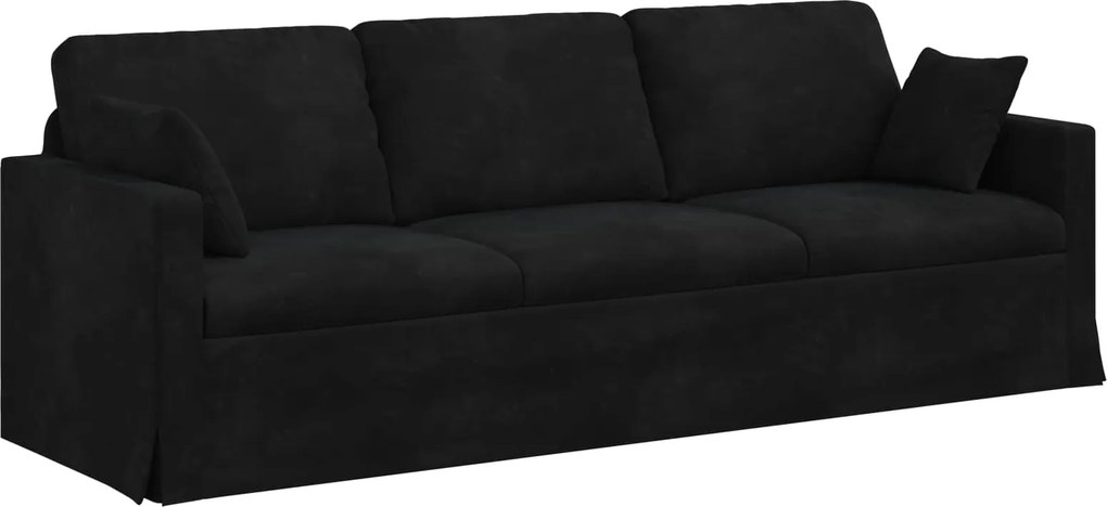 vidaXL Canapea Negru 228 x 78 x 80 cm Catifea