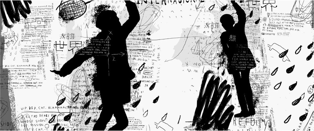 Tablou - Artă stradală - zarvă (120x50 cm)