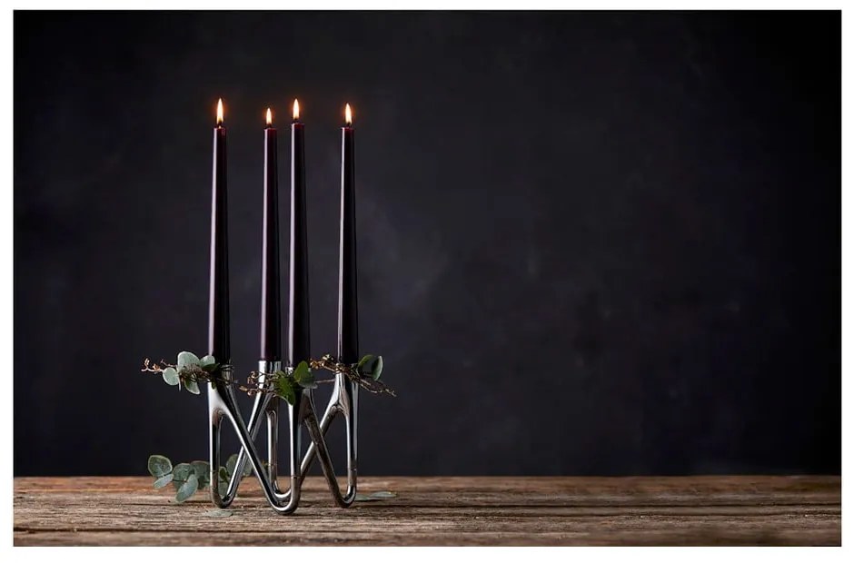 Sfeșnic Morsø Roots, argintiu