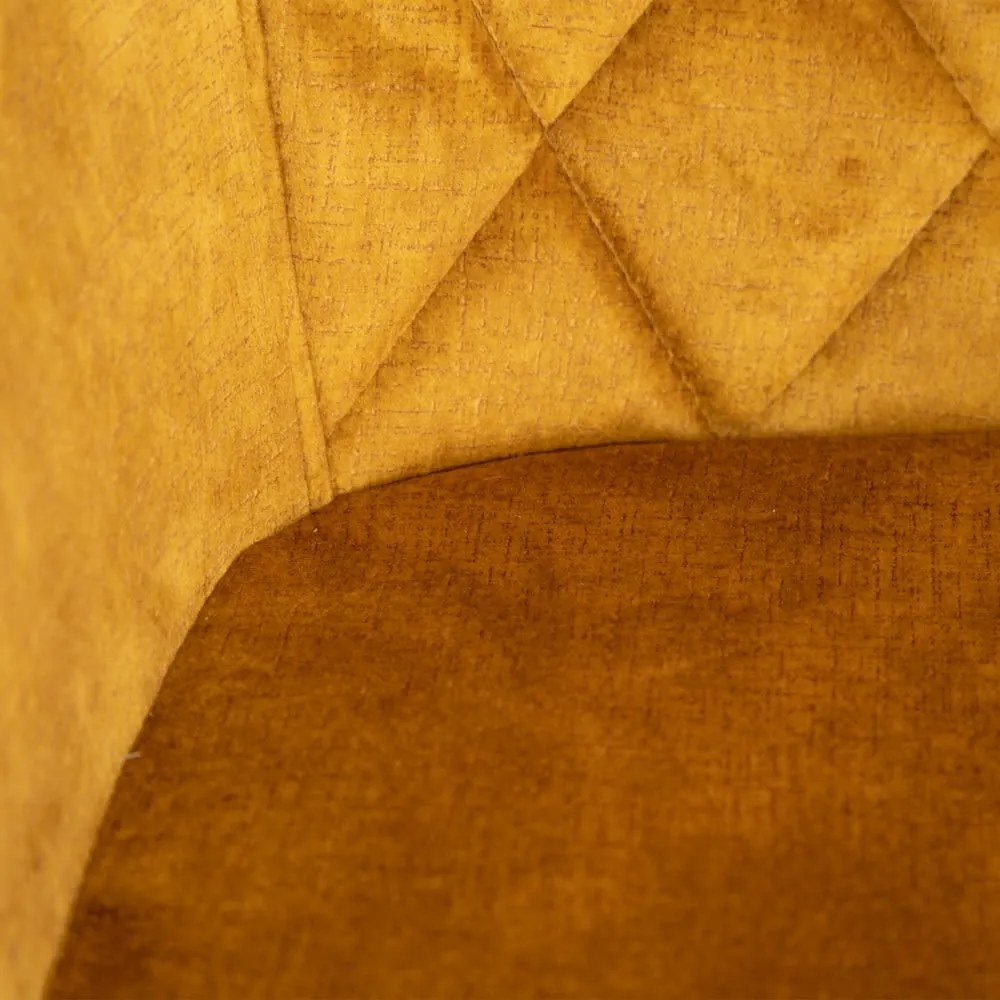 Set 2 scaune dining galben Ocre Fabric Chair
