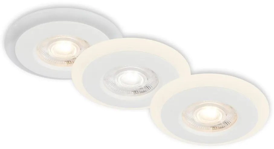 Briloner 7039036 - Set 3x spoturi LED încastrate pentru baie, 3xLED/5W/230V, IP44, alb