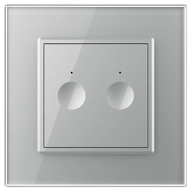 Intrerupatorul Dublu cu Touch LIVOLO cu Rama Din Sticla – Protocol Zigbee EC