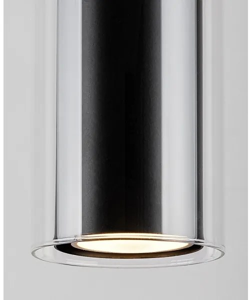 Lustră pe cablu KALEVI 1xGU10/50W/230V transparent/negru Rabalux 72047