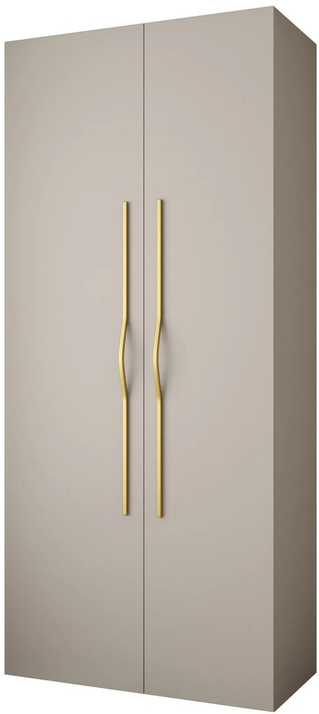 Dulap de haine 110 cm Carmela 40-2 (Cașmir + Auriu). 1126552