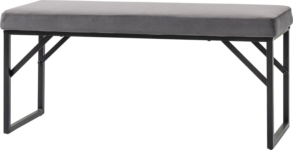 HOMCOM Bancă cu șezut tapițat, bancă pentru încălțăminte, bancă pentru hol, incl. pernă, Gri închis + Negru | Aosom Romania