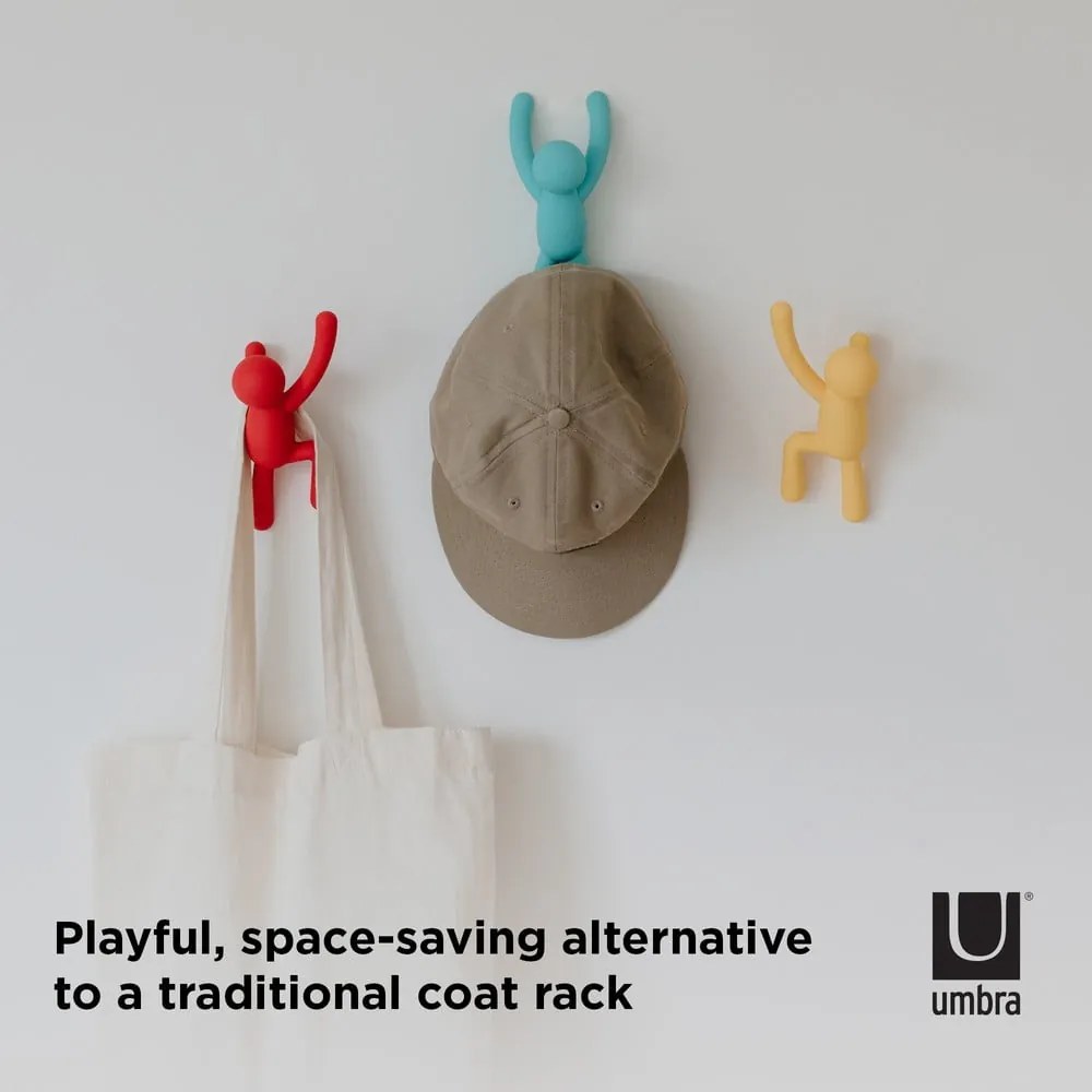 Cârlige 3 buc. de montat pe perete Buddy – Umbra