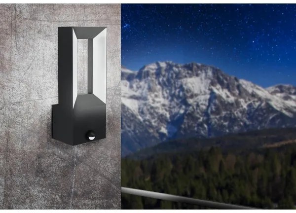 Aplică LED de exterior cu senzor RIFORANO 2xLED/5W/230V IP44 Eglo 98726