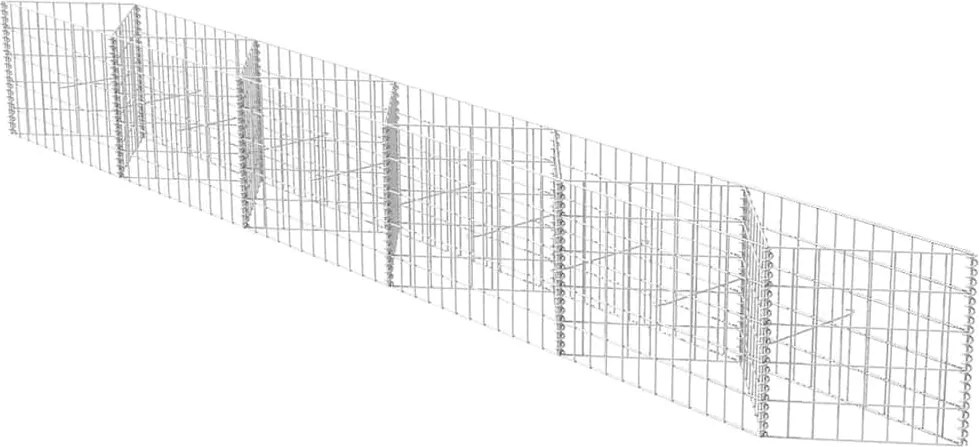 vidaXL Coș gabion, 300 x 30 x 50 cm, oțel galvanizat