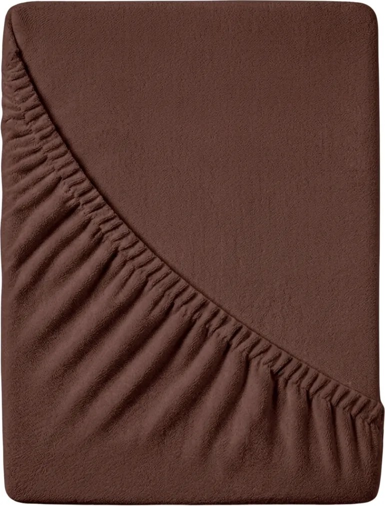 Cearsaf Frotir EXCLUSIVE 90x200 cm maro Inchis