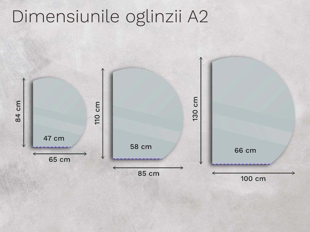 Oglindă atipică cu iluminare LED A2