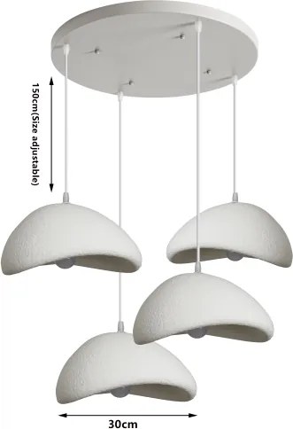 BRILAGI - Lustru suspendat pe cablu WABI SABI 4xE27/60W/230V alb