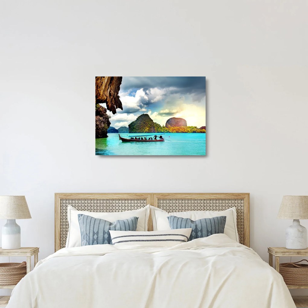 Tablou pe sticlă - Golful Phang Nga (70x50 cm)