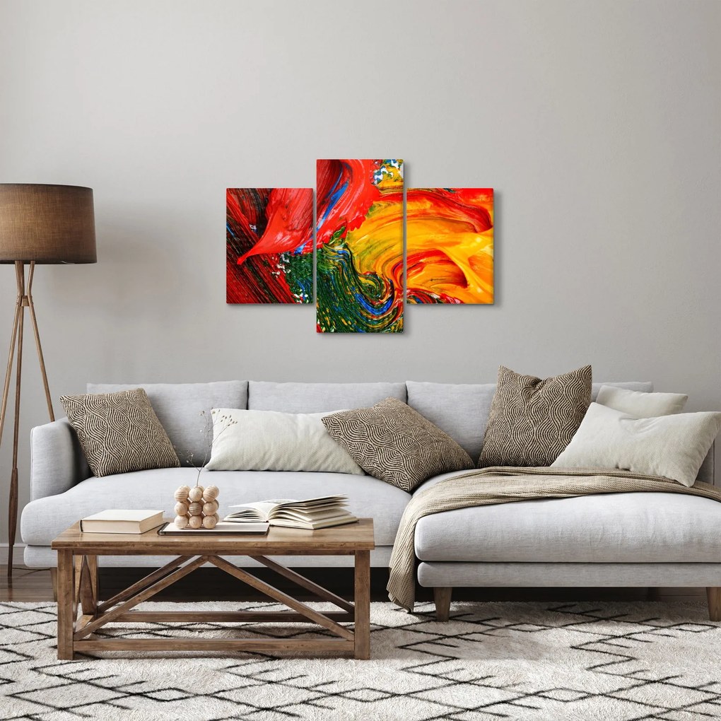 Tablou - Abstractizare albăstrire cu o perie (90x60 cm)