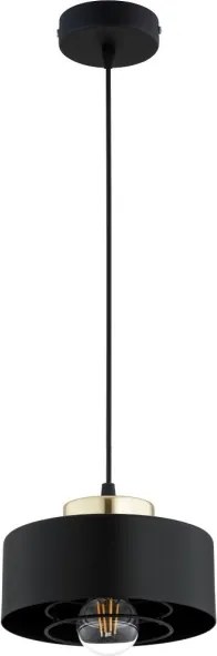 Brilagi - Lustră suspendată pe cablu SPRING 1xE27/60W/230V Ø20 cm negru/auriu