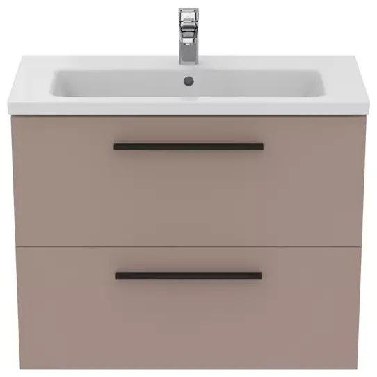 Dulap baza suspendat Ideal Standard i.life S 2 sertare gri - bej 80 cm