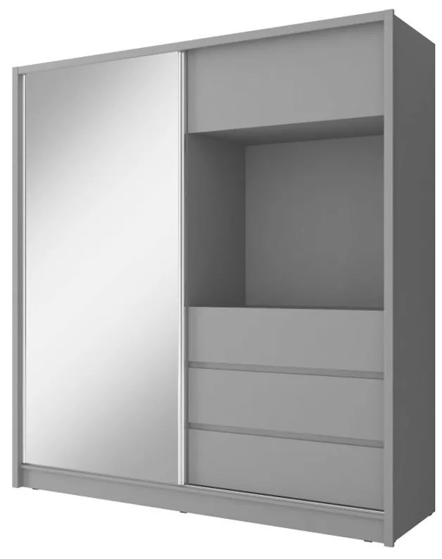 Supermobel Dulap dormitor cu TV 200, 204/214/62, grafit