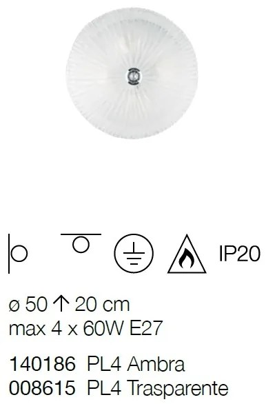 Plafoniera eleganta diametru 50cm SHELL PL4 008615