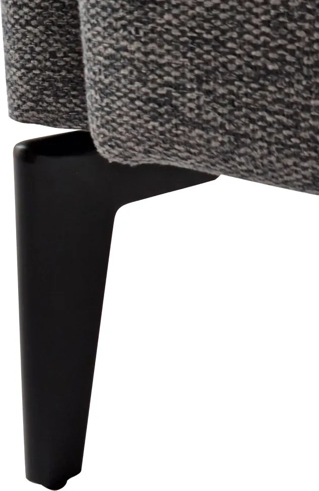 Fotoliu de design, gri / negru, KAPY