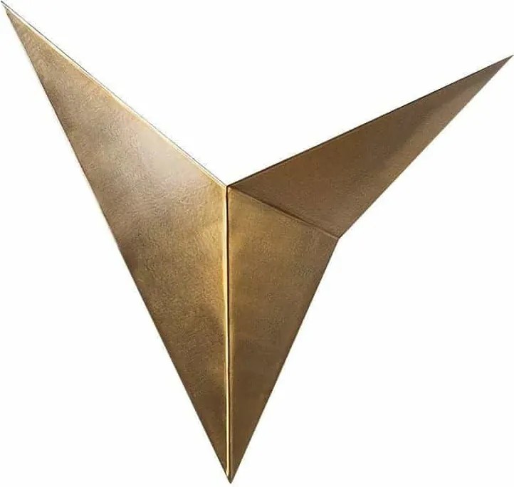 Aplica BIRD 3203, metal, auriu, 34x5x34 cm