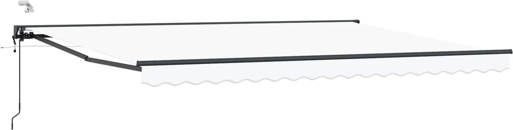 vidaXL Cort electric retractabil Alb 4,5 × 3 m