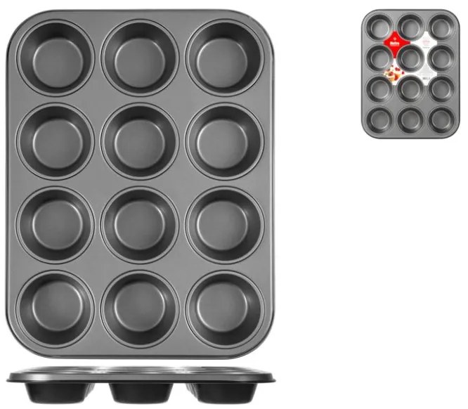 Tava briose, antiaderenta,12 forme, 27x35