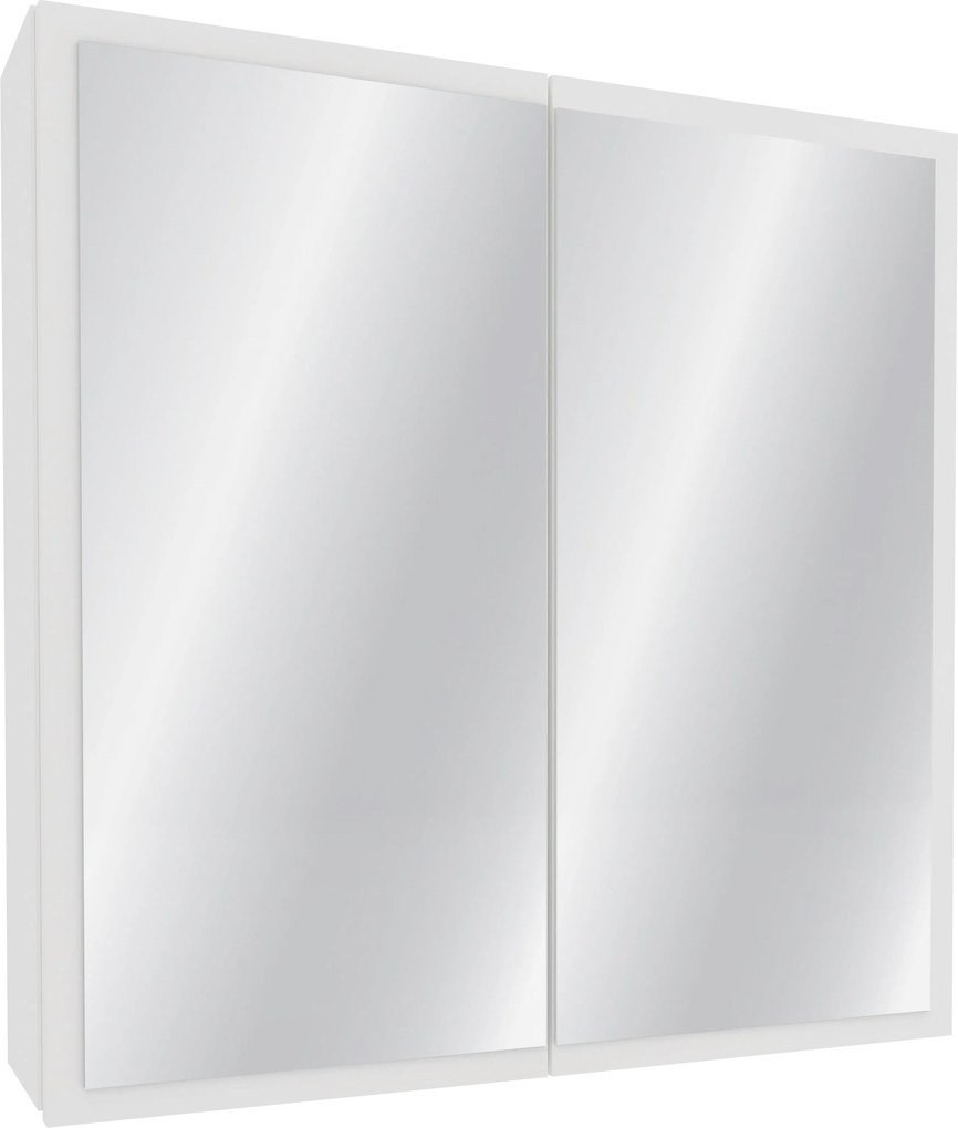 Corp Baie Teno, Suspendat, Alb, cu oglinzi, 60 x 13 x 60 cm
