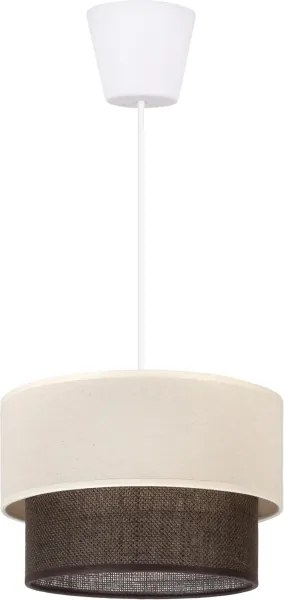 Brilagi - Lustră LED pe cablu BOHO STYLE 1xE27/15W/230V Ø 25 cm crem/maro