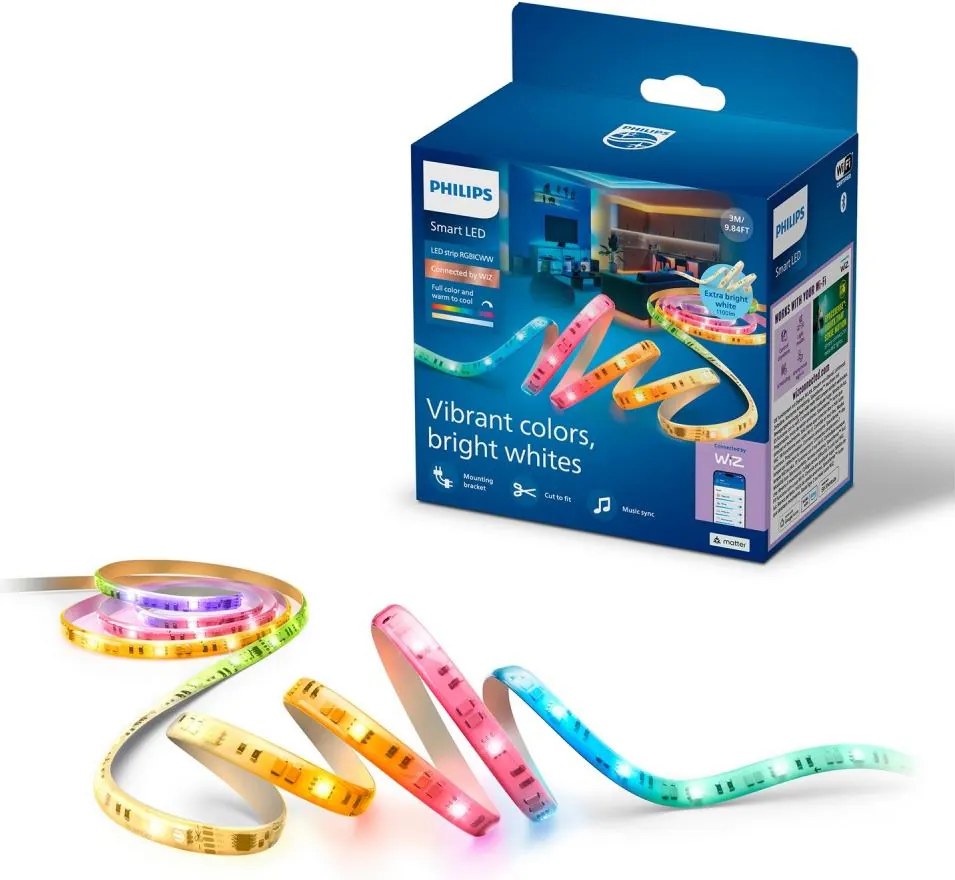 Philips - Bandă LED RGBIC dimmabilă SMART STRIP 3m LED/13W/230V 2700/6500K Wi-Fi