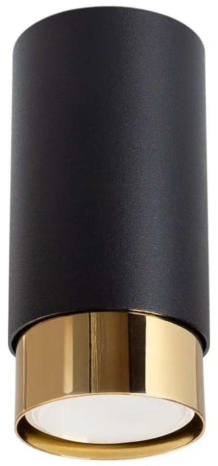 Plafonieră neagră/aurie Crown – Sollux