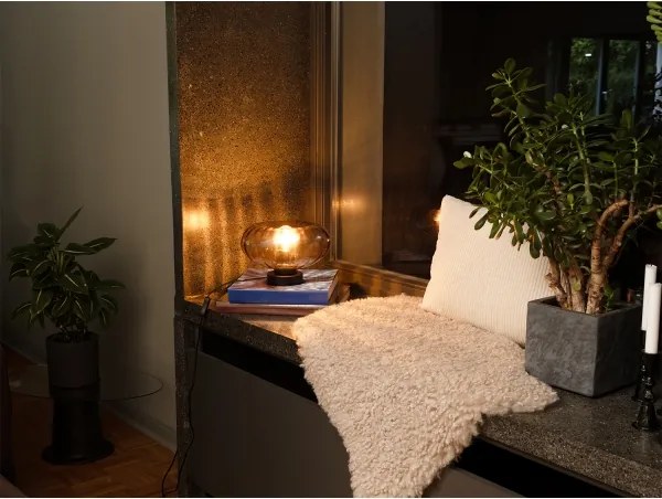 Osram - Lampă de masă DECOR SMOKE 1xE27/12W/230V negru/gri fumuriu