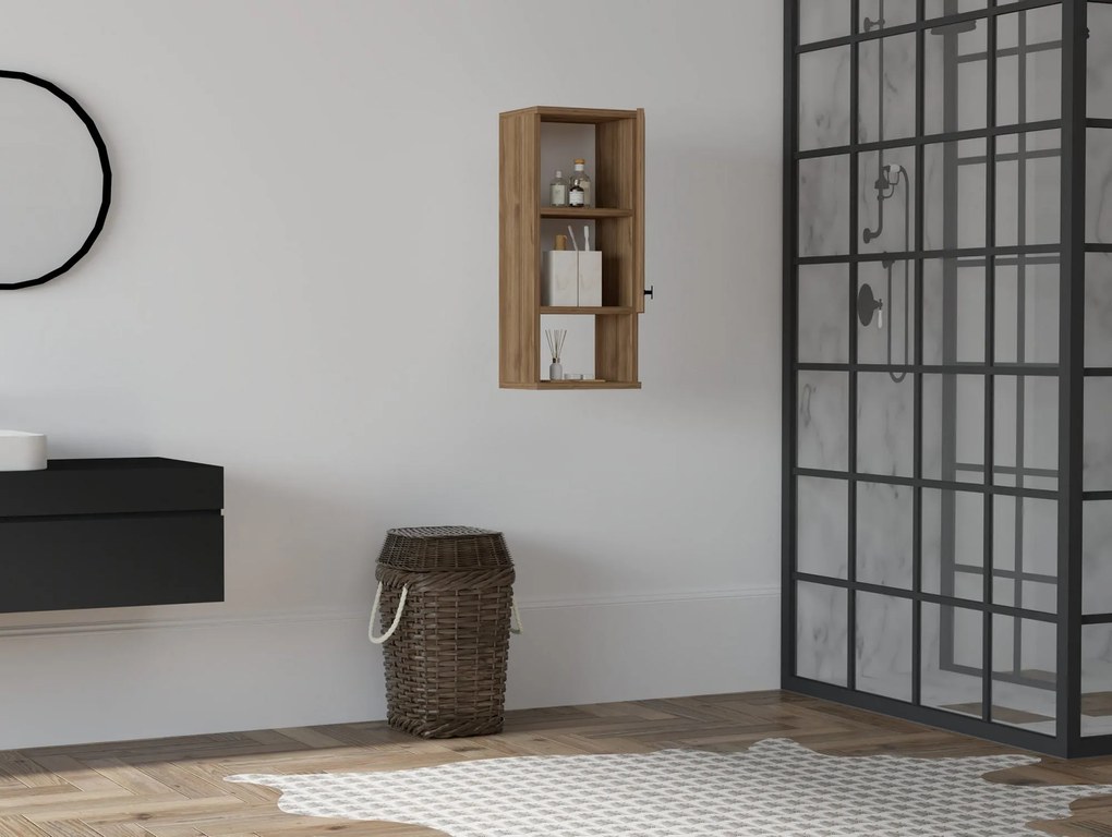 Cabinet de baie Mis - Walnut