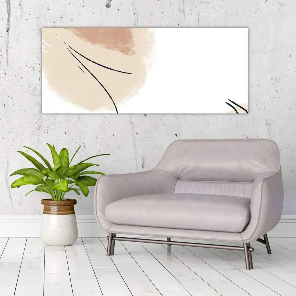 Tablou - Abstracție albă (120x50 cm)