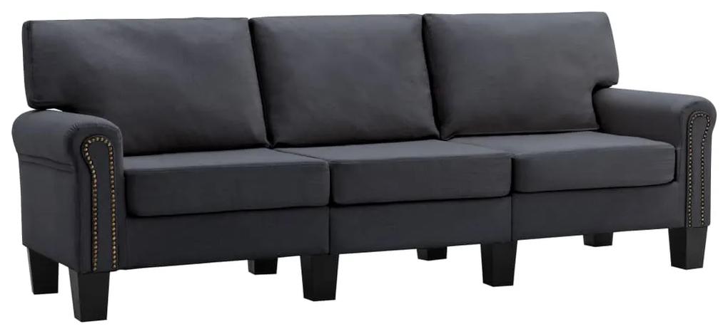 Canapea cu 3 locuri, gri inchis, material textil Morke gra, Canapea cu 3 locuri