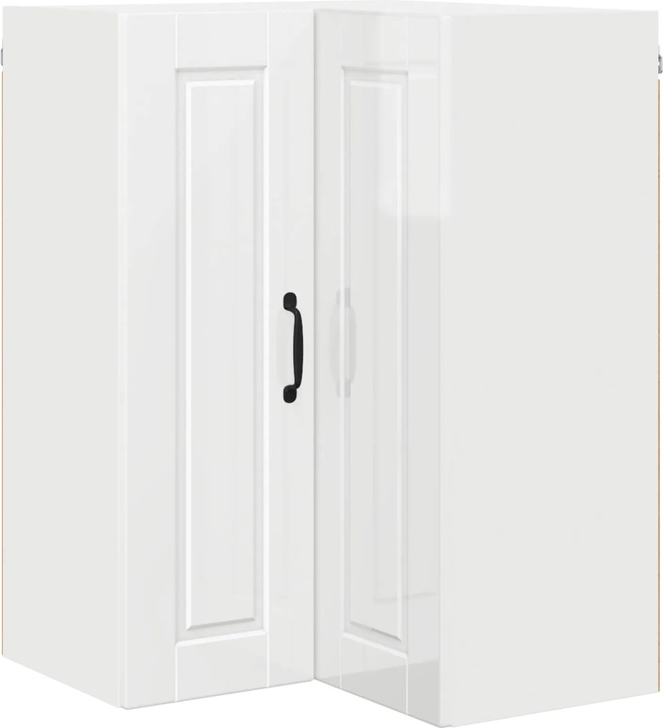 vidaXL Dulap de bucătărie Alb lucios 57 x 57 x 80 cm Lemn compozit