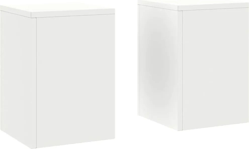 vidaXL Suport pentru plante 2 pcs Alb 24 x 24 x 35 cm Oțel