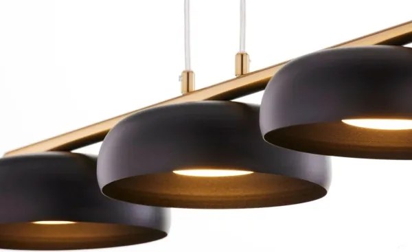 Lustru suspendat pe cablu OLAF 3xGX53/12W/230V negru/auriu