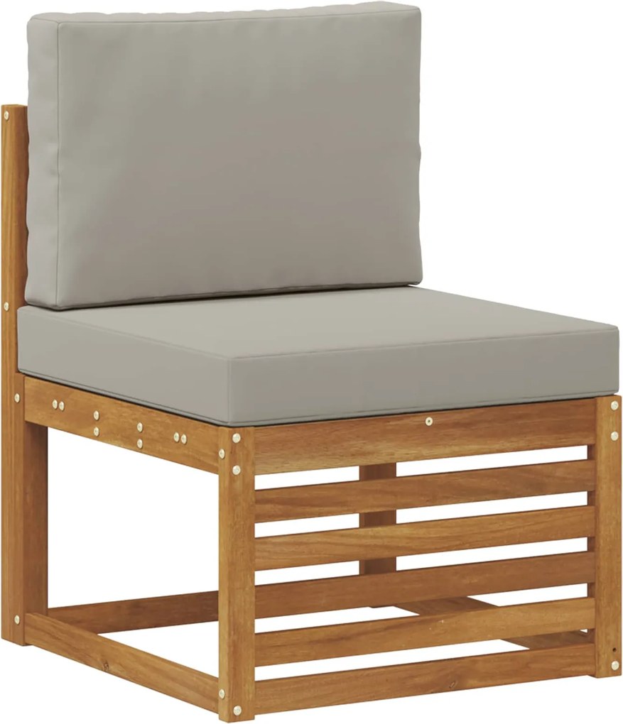 vidaXL Canapea Medie pentru Exterior Lemn Solid de Acacia natural