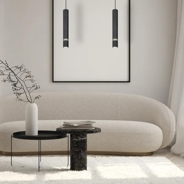 Lustră pe cablu JOKER 1xGU10/25W/230V negru/crom mat