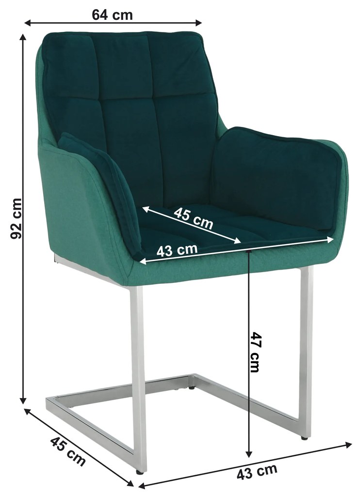 Zondo Scaun de sufragerie Chira (smaragd). 1021264