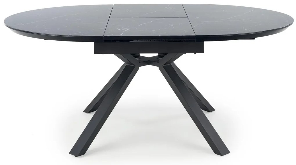 Masa extensibila Vertigo marmura neagra/negru L130-180 cm