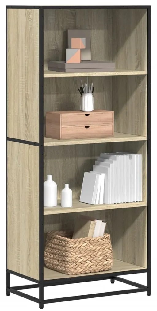 vidaXL Bibliotecă, stejar sonoma, 60x35x139 cm, lemn prelucrat