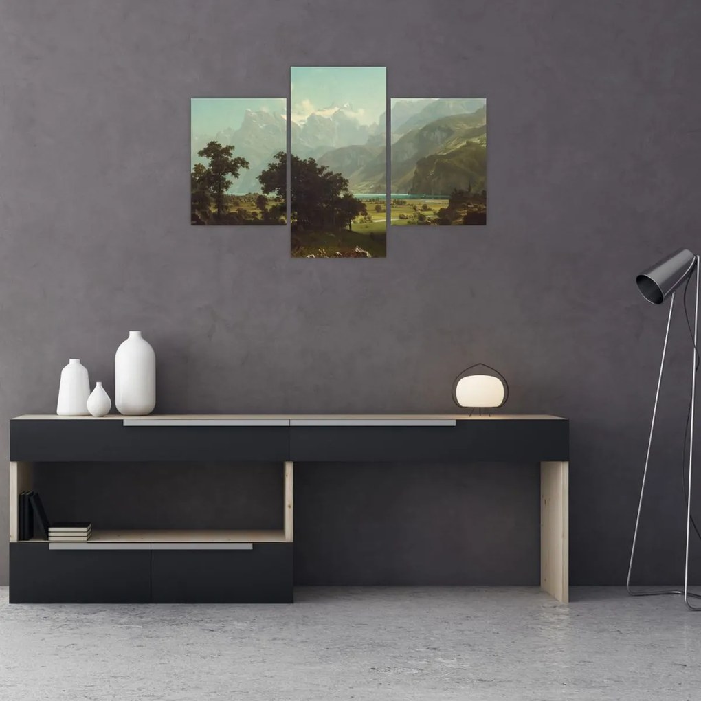 Tablou - Albert Bierstadt, Lake Lucerne, reproducere (90x60 cm)