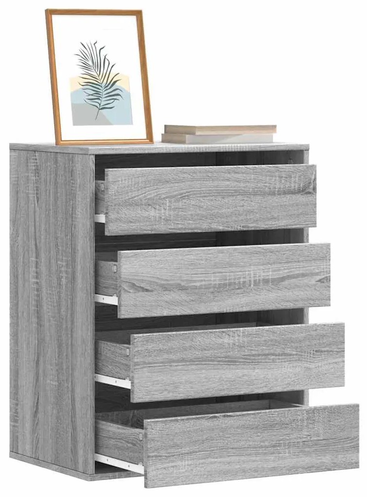 vidaXL Dulap colț cu sertare sonoma gri 60x41x76 cm lemn prelucrat