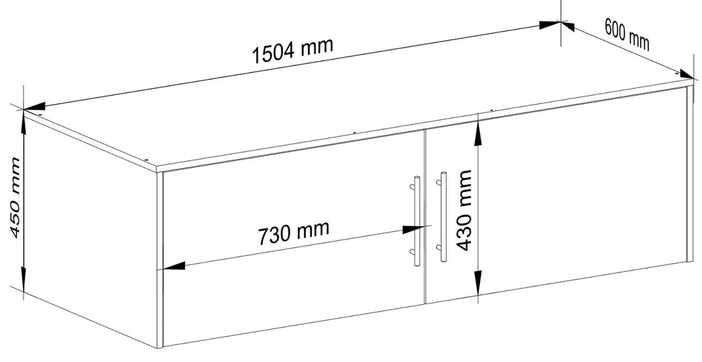 Suprastructură dulap Descansados (alb + stejar sonoma). 1117432