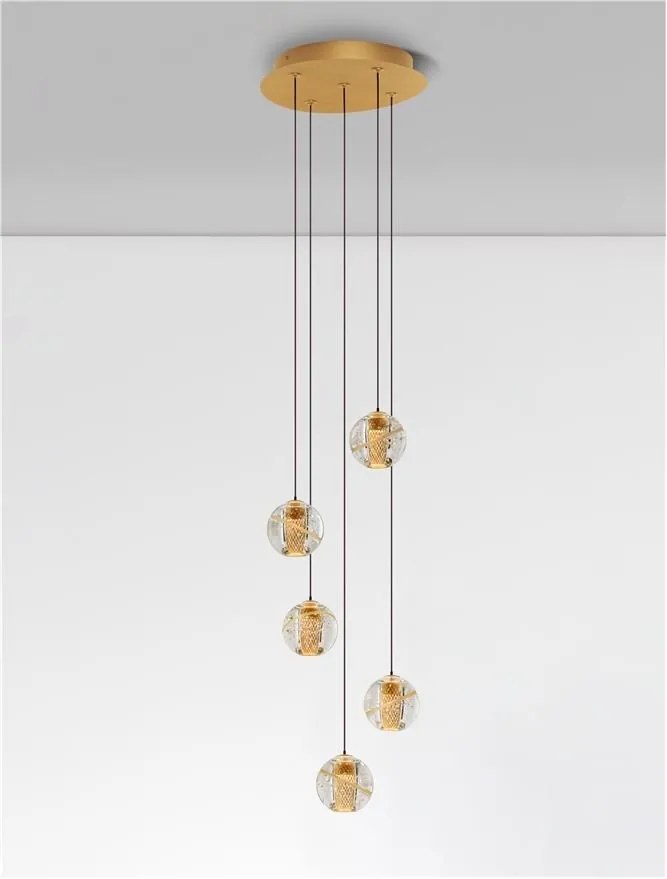Lustra cu 5 pendule LED design modern LICIO